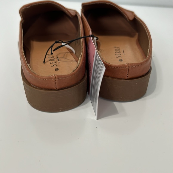 Serra Light Brown Faux Leather Slip On Mules New - Picture 6 of 9